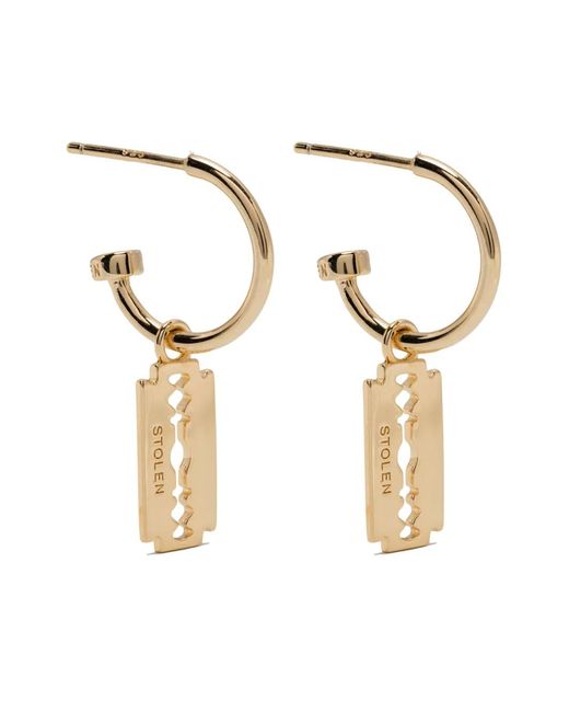 Stolen Girlfriends Club Metallic Stolen Razor Sleepers Earrings