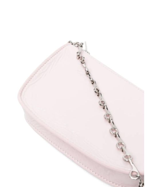 Burberry Pink Asymmetric Leather Crossbody Bag