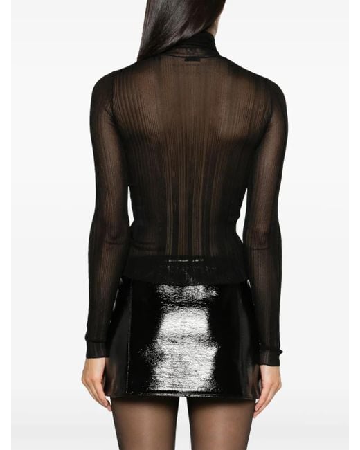 Top traslúcido de punto Givenchy de color Black