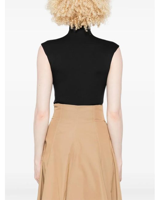 Wardrobe NYC Black High-Neck Sleeveless Bodysuit