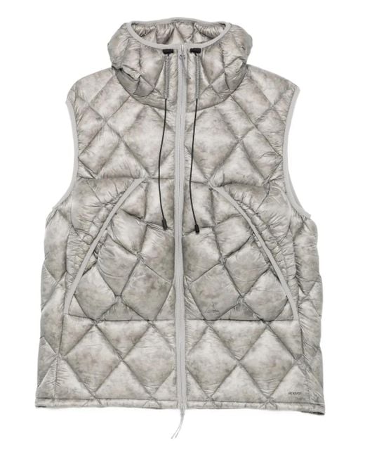 メンズ Roa Nuna キルティング フーデッドベスト Gray
