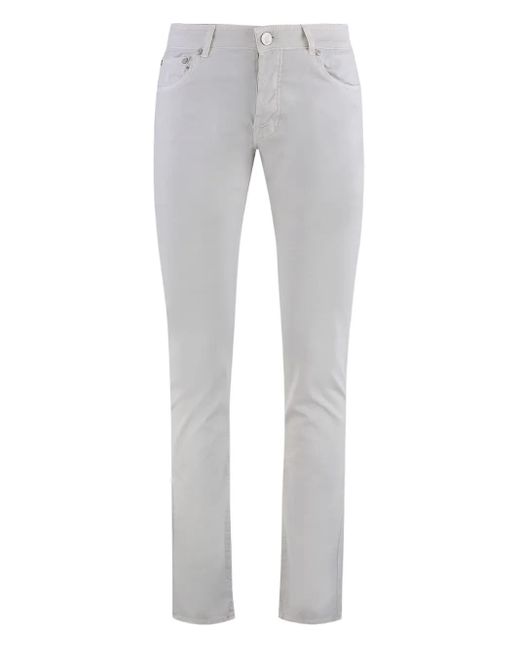 Moorer Gray Five-Pocket Trousers for men