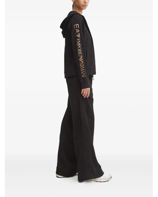 EA7 Black Drawstring Track Pants