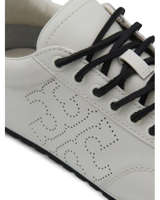 Tory Burch White Field Perforated Logo Sneakers