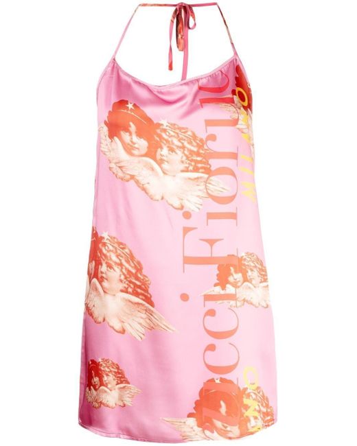 Slip dress corto Milano Angels Fiorucci de color Pink