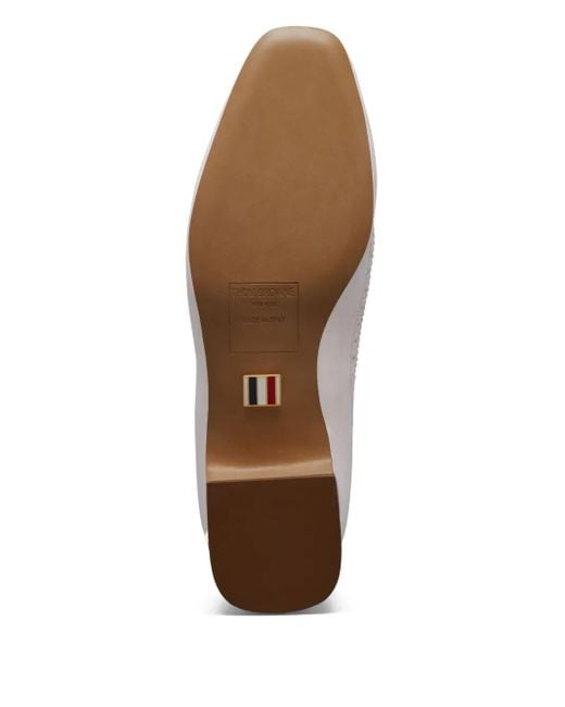 Thom Browne Pink Soft Patent Leather Thom John Block Heel Pumps 40Mm