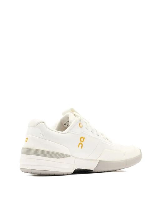 On Shoes White Perforated Leather Trainers for men