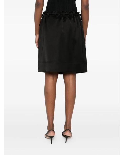 Totême  Black Drawstring Mini Skirt