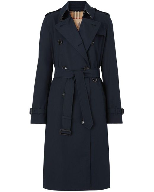 Burberry Blue The Long Kensington Heritage Trench Coat