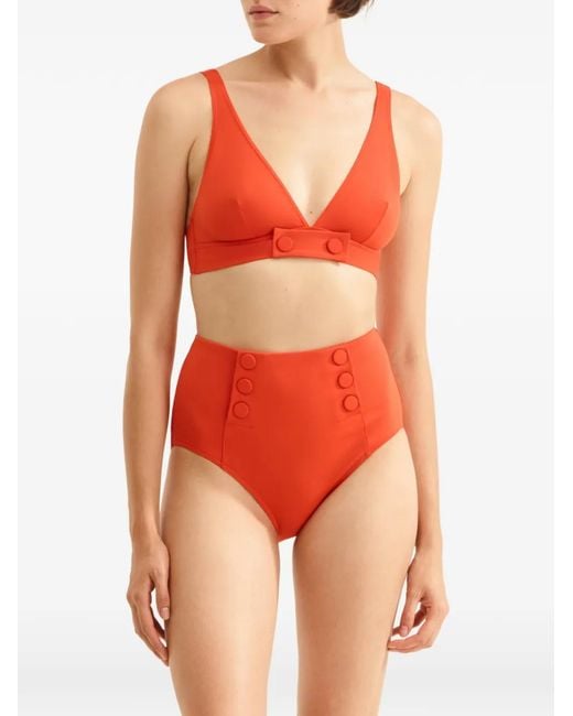 Eres Red High-Waisted Bikini Briefs