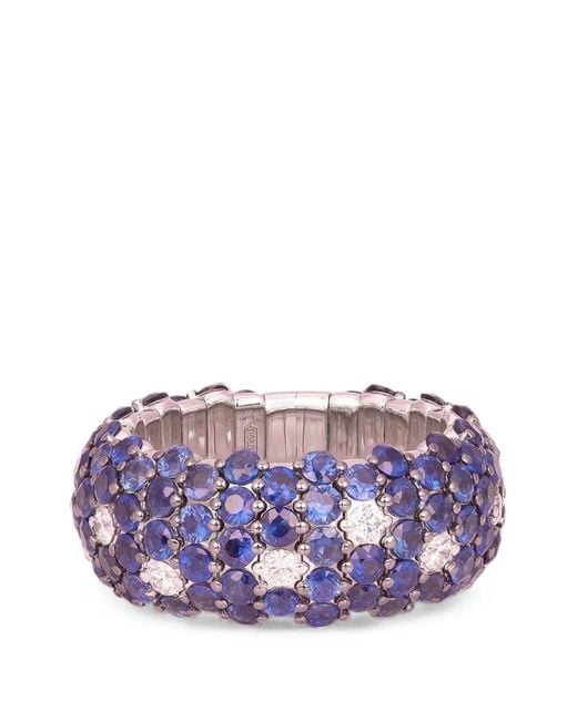 Zydo Purple Sapphire And Diamond Ring