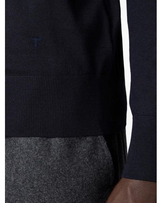 Tod's Blue Half-Zip Sweater for men