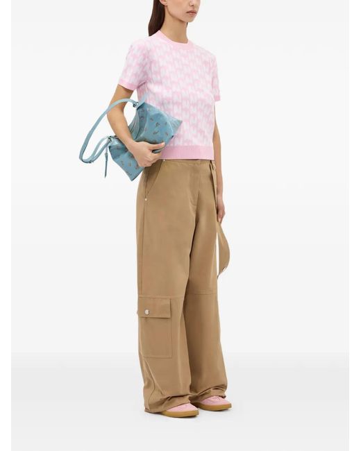 MSGM Pink Patterned T-Shirt