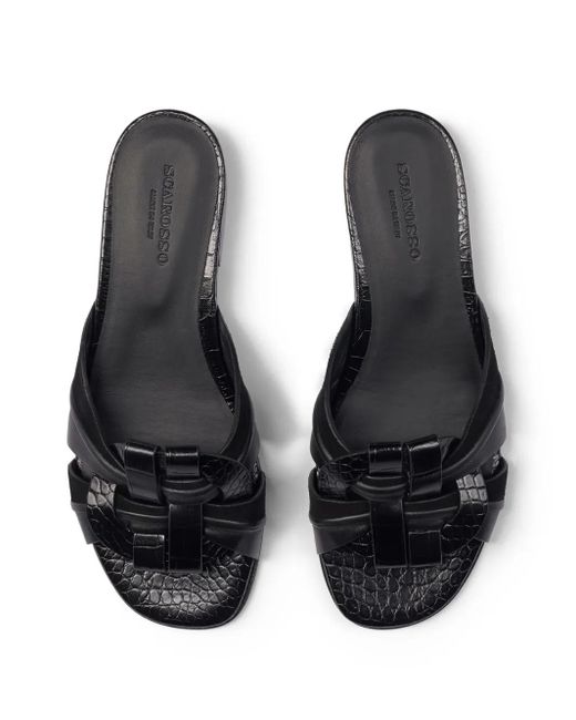 Scarosso Black Anna Slides