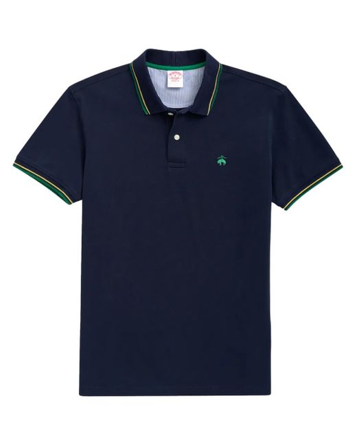 Brooks Brothers Besticktes Poloshirt in Blue für Herren