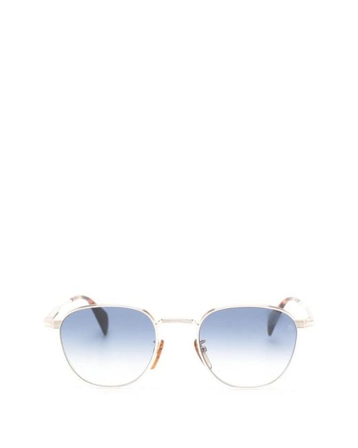 David Beckham Blue Lunettes De Soleil À Monture Ronde