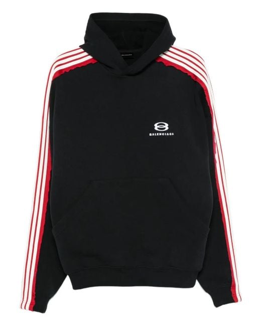 Balenciaga Men's Black Striped Hoodie