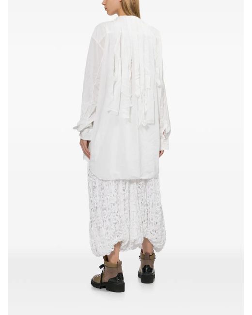 Comme des Garçons White Crinkled Shirt