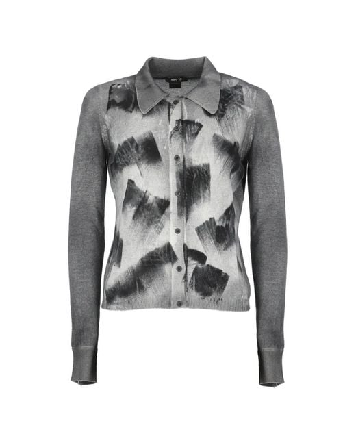 Avant Toi Gray Patterned Cardigan