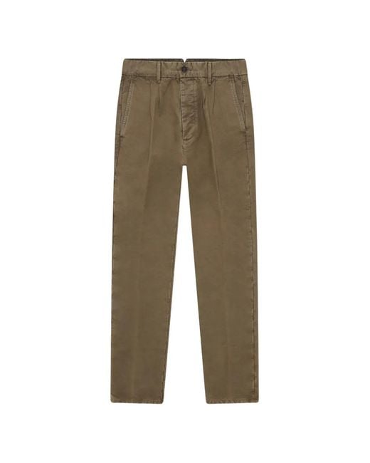 Fortela Green Pencest Double-Pleat Trousers for men
