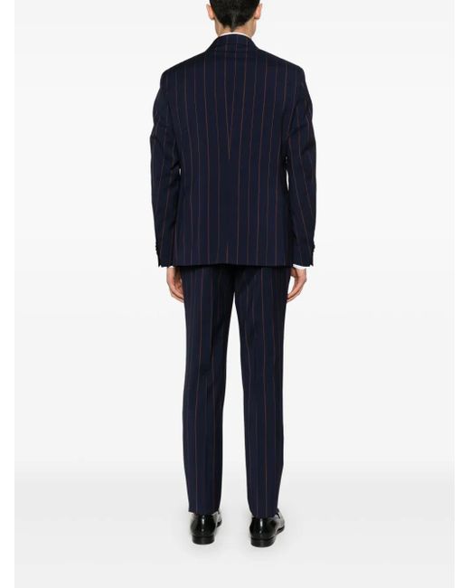 Manuel Ritz Blue Pinstriped Suit for men