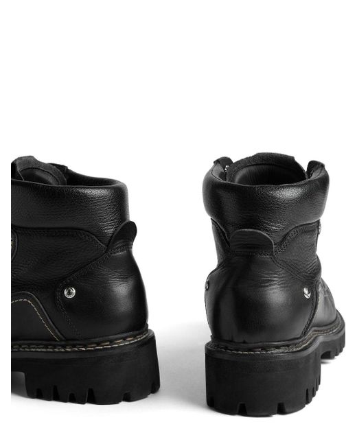Leather hiking boots DSquared² pour homme en coloris Black