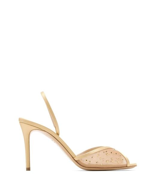 Andrea Wazen Natural Jen Slingback Pumps