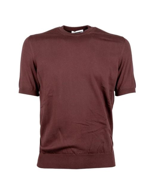 Alpha Studio Red T-Shirt À Manches Courtes for men