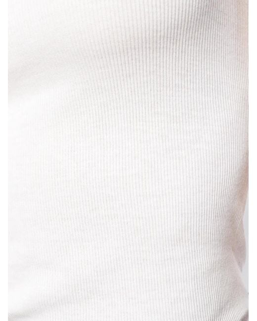 Vince White Ribbed Knit Vest