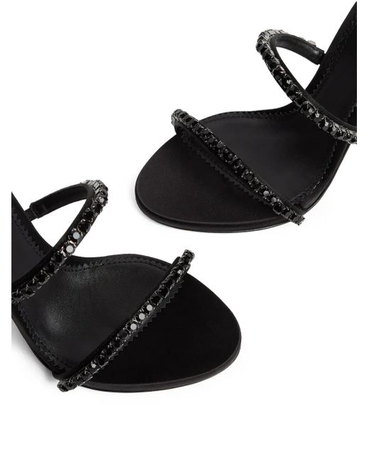 DSquared² Black Straps Strass Sandals