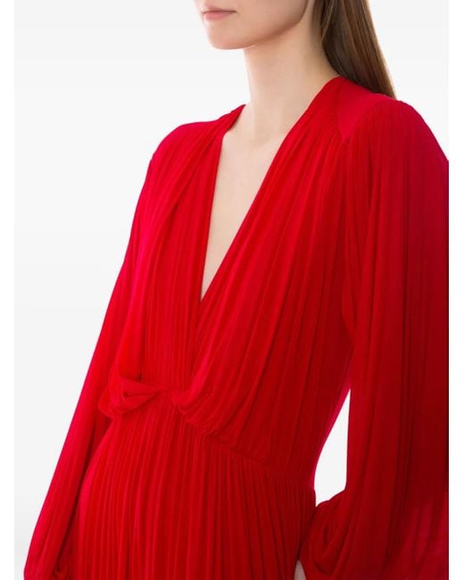 Robe En Maille À Col V Philosophy Di Lorenzo Serafini en coloris Red
