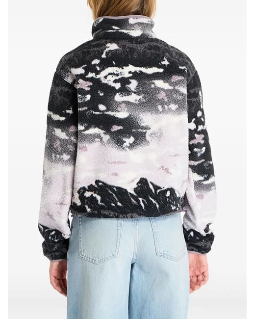 Columbia Blue Helvetia Ii Printed Cropped Sweater