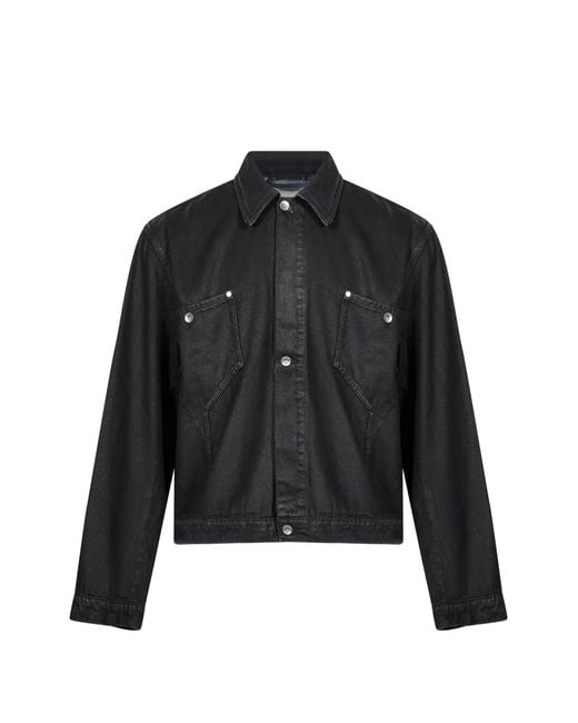 YMC Black Loft Waxed-Finish Denim Jacket for men