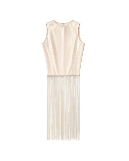 Emergency Room White Fringe-Trim Sleeveless Top