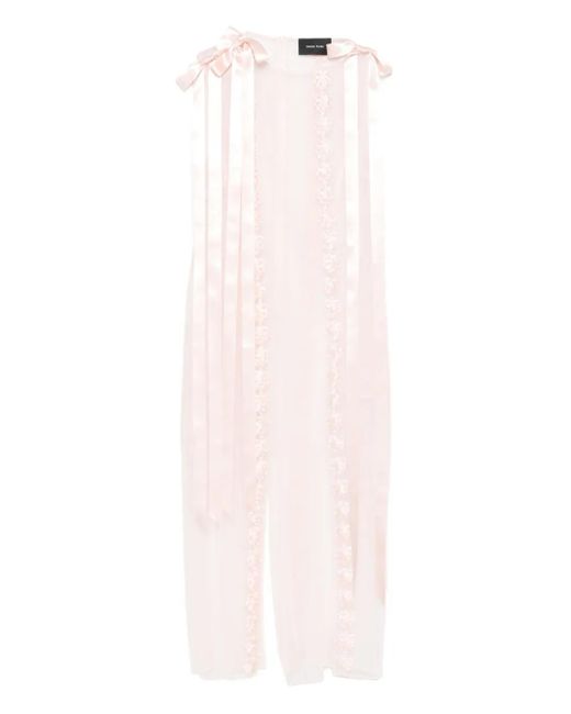 Robe Mi-Longue À Design Sans Manches Simone Rocha en coloris White