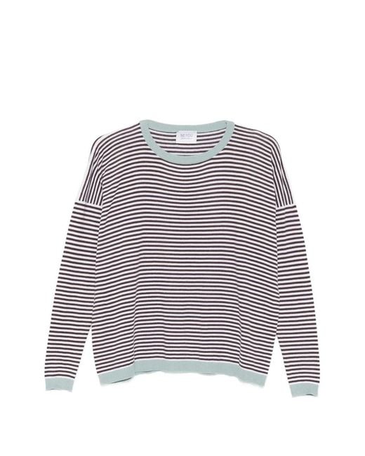 Pull Rayé Be You en coloris Purple