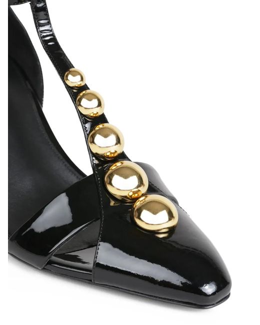 Chloé Black Patent Calf Leather Sandals