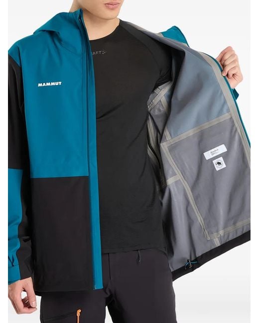 Mammut Blue Linard Guide Hs Hooded Jacket for men