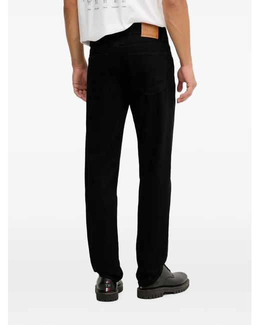 Benetton Black Logo-Patch Jeans for men