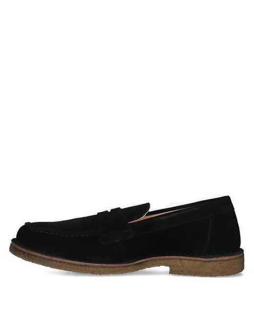 Astorflex Black Suede Penny-Strap Loafers for men