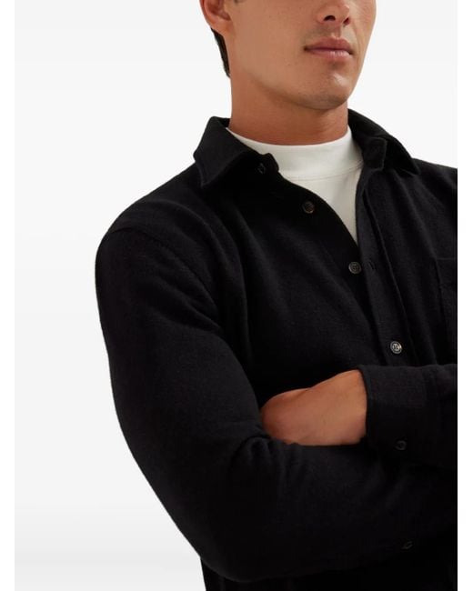 Camicia di Brunello Cucinelli in Blue da Uomo