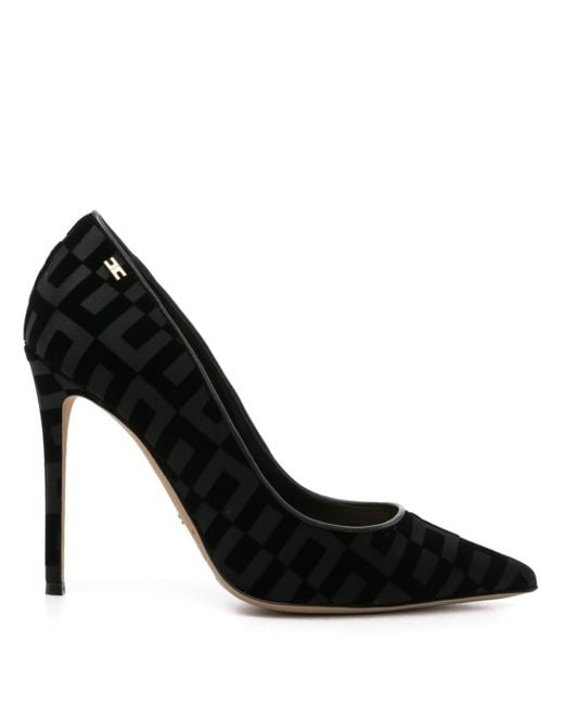 Zapatos La Dame Décolleté con tacón de 105 mm Elisabetta Franchi de color Black
