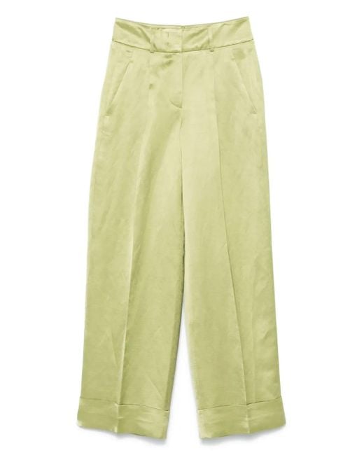 Peserico サテンパンツ Green