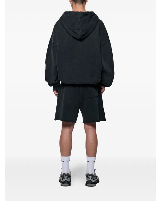 GODMADE Black Logo-Print Zip-Up Hoodie for men