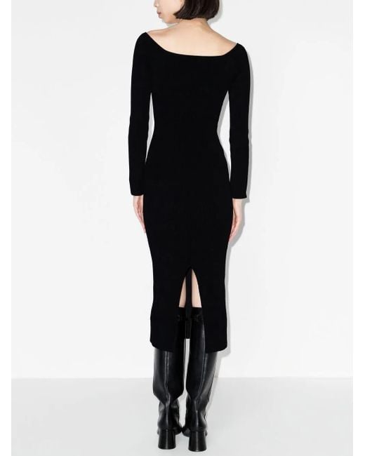 Khaite Black Viscose Blend Dress
