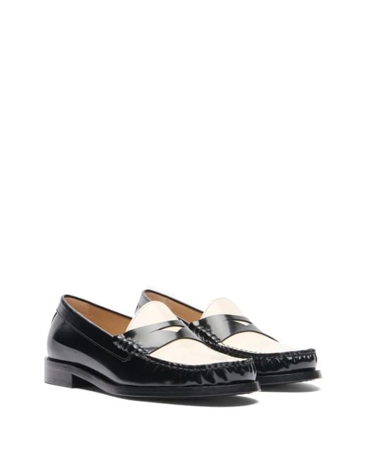 Stuart Weitzman Black Leather Loafers