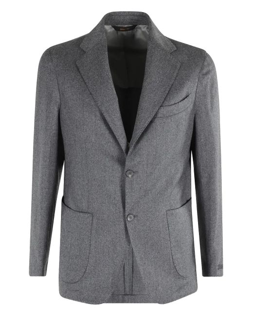 Briglia 1949 Gray Patch Pocket Two-Button Blazer for men
