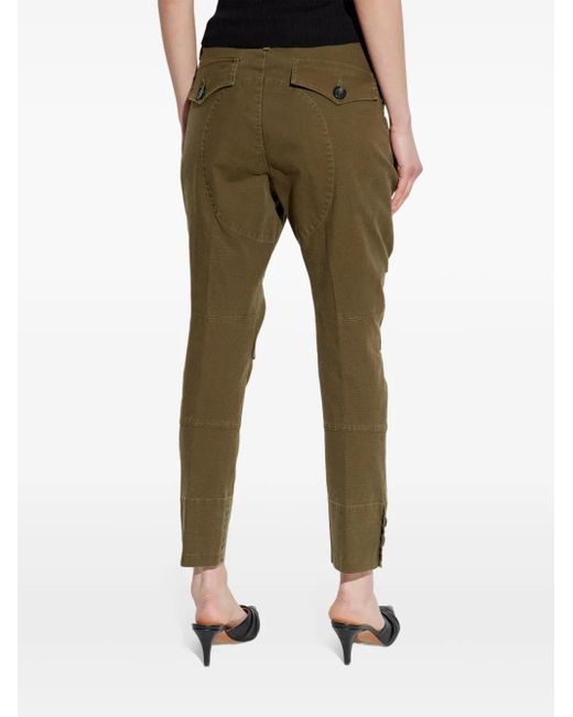 DSquared² Green Folded-Panel Trousers