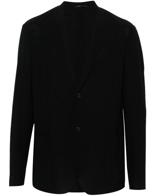 Giorgio Armani Black Single-Breasted Blazer for men