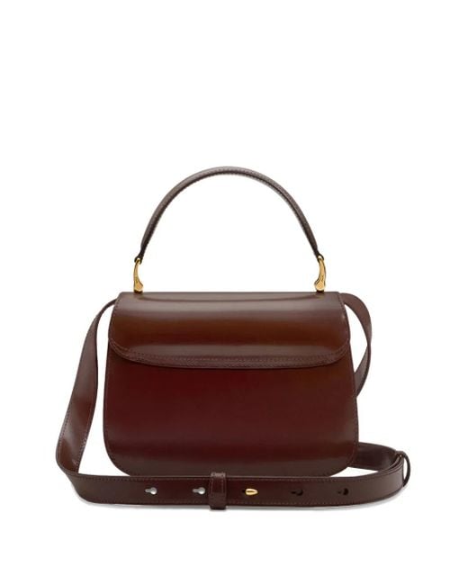 AMI Brown Schultertasche mit Herz-Logo